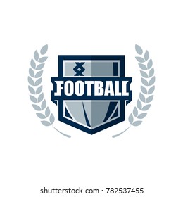 American Football Logo Template. Vector College Logos Illustration