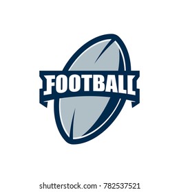 American Football Logo Template. Vector College Logos Illustration