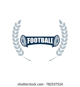 American Football Logo Template. Vector College Logos Illustration
