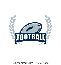 American Football Logo Template. Vector College Logos Illustration