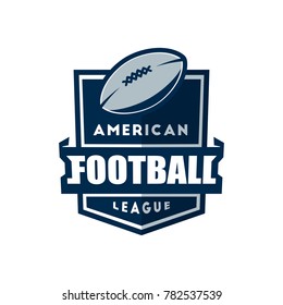 American Football Logo Template. Vector College Logos Illustration