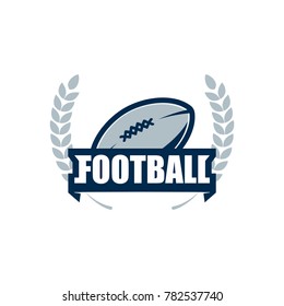 American Football Logo Template. Vector College Logos Illustration
