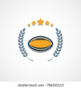 American Football Logo Template. Vector College Logos Illustration