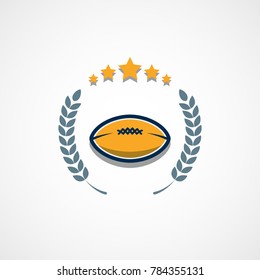 American Football Logo Template. Vector College Logos Illustration