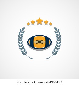 American Football Logo Template. Vector College Logos Illustration