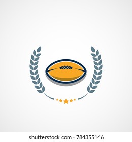 American Football Logo Template. Vector College Logos Illustration