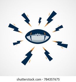 American Football Logo Template. Vector College Logos Illustration