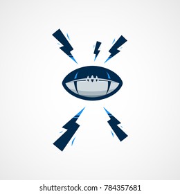 American Football Logo Template. Vector College Logos Illustration