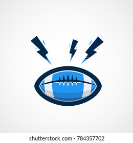 American Football Logo Template. Vector College Logos Illustration