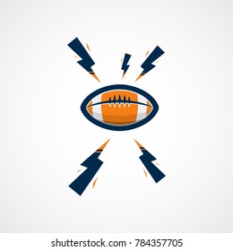 American Football Logo Template. Vector College Logos Illustration