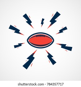 American Football Logo Template. Vector College Logos Illustration