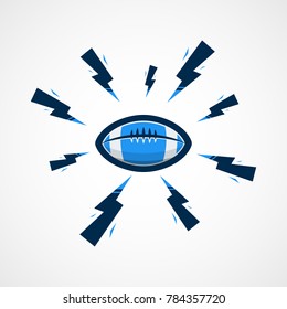 American Football Logo Template. Vector College Logos Illustration