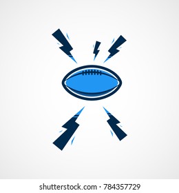 American Football Logo Template. Vector College Logos Illustration
