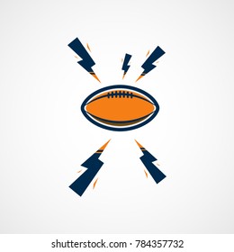 American Football Logo Template. Vector College Logos Illustration