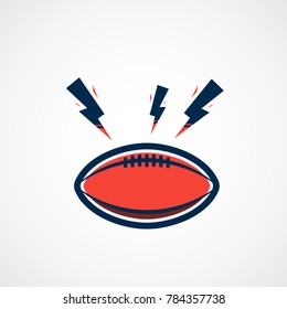 American Football Logo Template. Vector College Logos Illustration