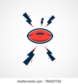 American Football Logo Template. Vector College Logos Illustration
