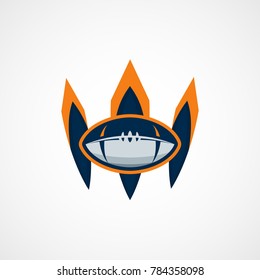 American Football Logo Template. Vector College Logos Illustration