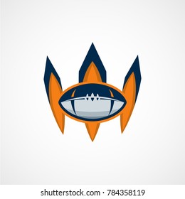 American Football Logo Template. Vector College Logos Illustration