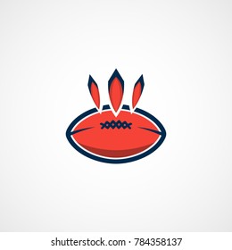 American Football Logo Template. Vector College Logos Illustration