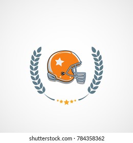 American Football Logo Template. Vector College Logos Illustration