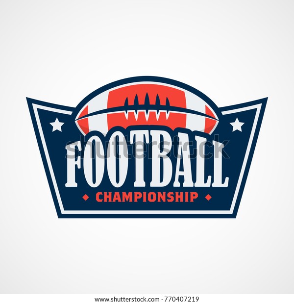 American Football Logo Template Vector Design Stock Vector (Royalty ...