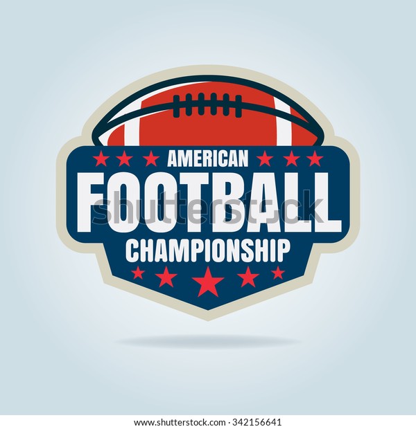 American\
football logo template,vector\
illustration