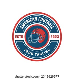 American football logo vector isolated. Vintage american football badge