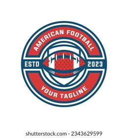 American football logo vector isolated. Vintage american football badge