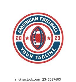 American football logo vector isolated. Vintage american football badge