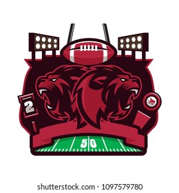 American football logo vector mascot illustration
