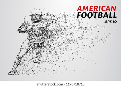 American football made up of particles