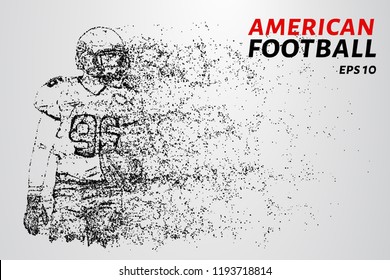 American football made up of particles. American football consists of dots and circles