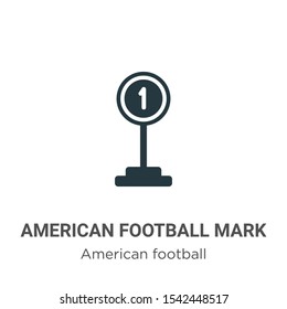 American football mark vector icon on white background. Flat vector american football mark icon symbol sign from modern american football collection for mobile concept and web apps design.