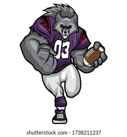 American Football Mascot Character Design Stock Vector (royalty Free 