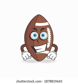American Football mascot character with smile expression. vector illustration