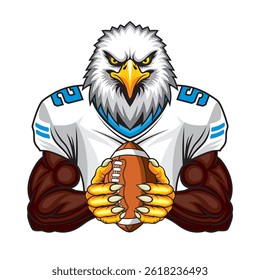 american football mascot eagle vector illustration design