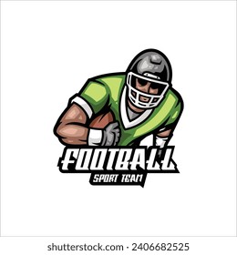 American Football Mascot Sport Logo Design.