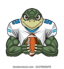 american football mascot turtle vector illustration design