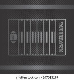 american football metal theme field