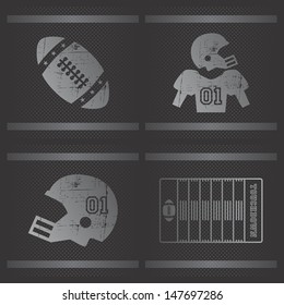 american football metal theme set