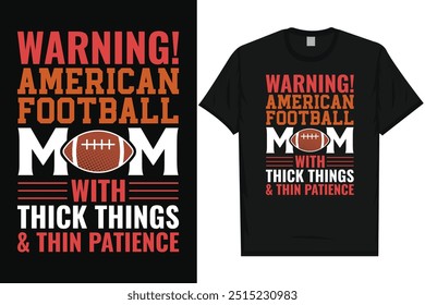 American football mom American football rugby playing vintage typography graphics tshirt design