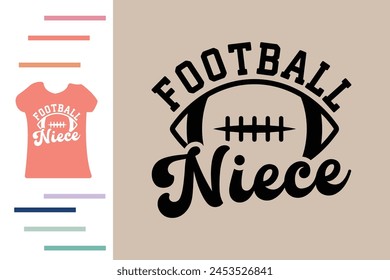 American football niece t shirt design