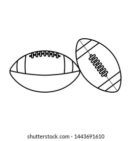 American football object lineup, vector illustration design