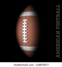 American football on black. Vector illustration.