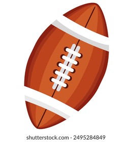 American football on white background