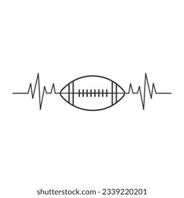 American football Outline, Rugby Vector, Rugby illustration, American football Vector, Football Line Art, Outline, Sports illustration, American Ball, vector, Football silhouette, silhouette