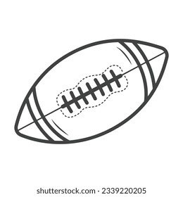 American football Outline, Rugby Vector, Rugby illustration, American football Vector, Football Line Art, Outline, Sports illustration, American Ball, vector, Football silhouette, silhouette