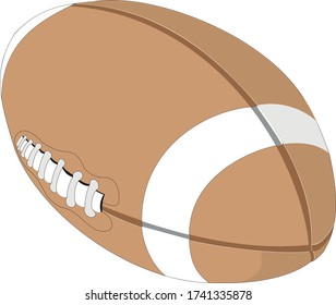 American football oval ball on a white background - Vector