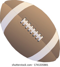 American football oval ball on a white background - Vector