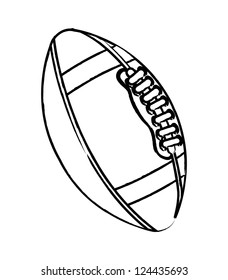 american football over white background. vector illustration